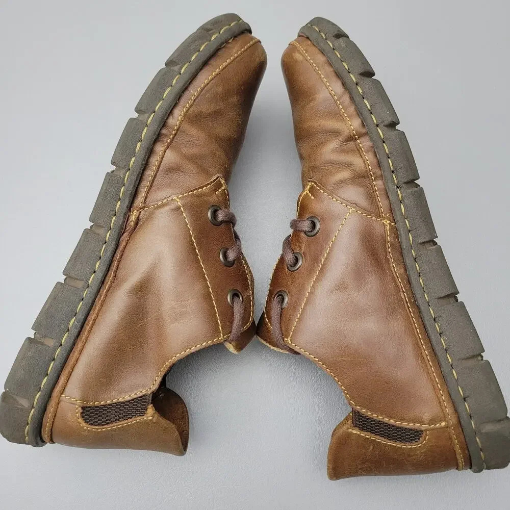 Born Mens Size 9 Brown Sandor Oxford Loafers Lace- Up Comfort Shoes